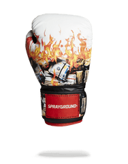 WHITE FIRE MONEY BOXING GLOVES